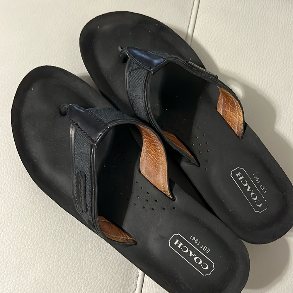 Coach Wedge Flip Flops Size 7